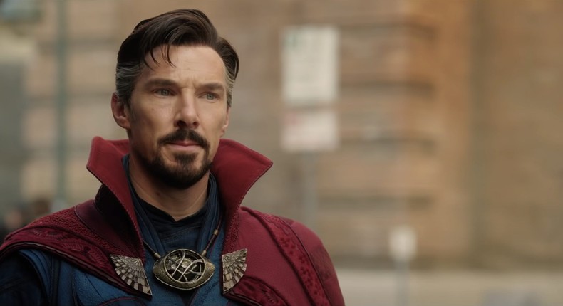 Benedict Cumberbatch as Doctor Strange in Doctor Strange in the Multiverse of Madness.