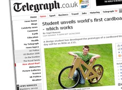 Rower z kartonu! Naprawdę jeździ