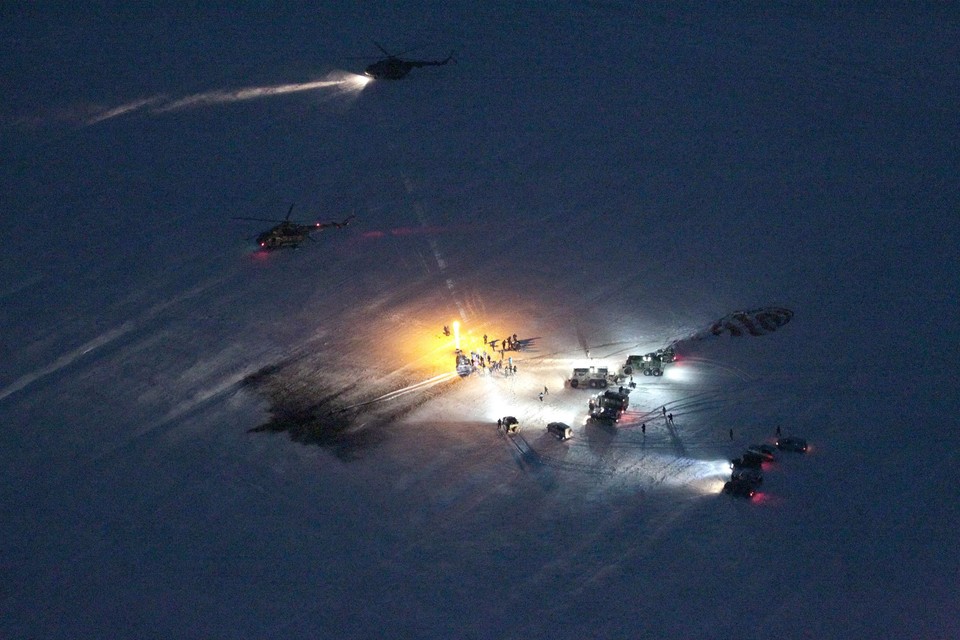 Nocne lądowanie na kazachskim pustkowiu