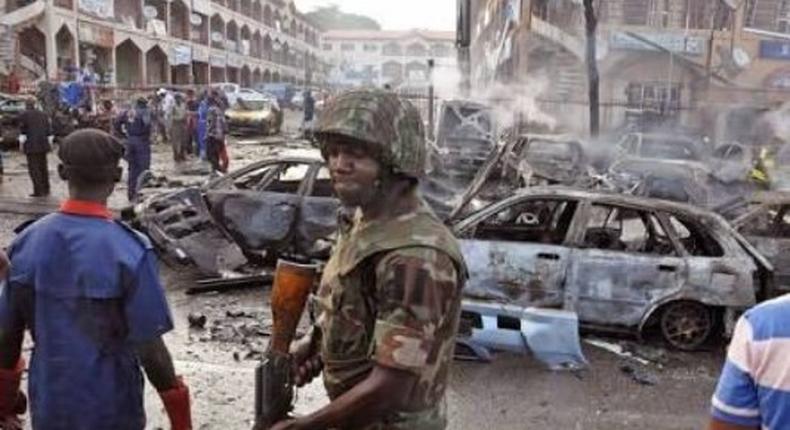 Scene of a suicide bombing in Borno - photo for illustrative purpose only.