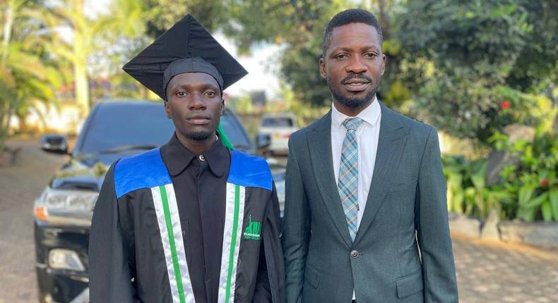 Bobi Wine and his graduating askari Sherif Higenyi