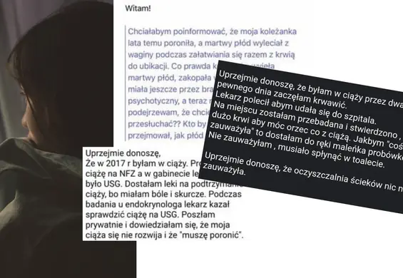 "1 na 4 ciąże jest roniona samoistnie i często kończy się spuszczeniem wody w toalecie"