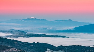 Pierwszy śnieg w Beskidach