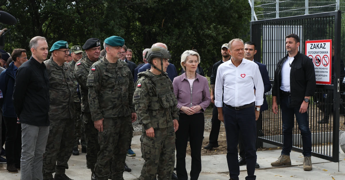 Tusk i von der Leyen przy granicy z Białorusią. "Subtelna gra z Rosją nie da sukcesu "