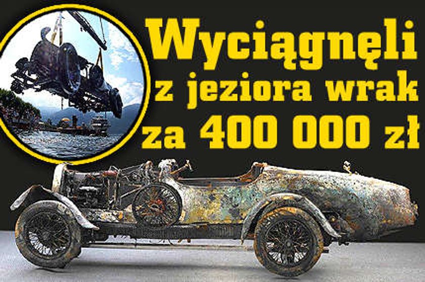 Wyciągnęli z jeziora wrak za 400 000 zł