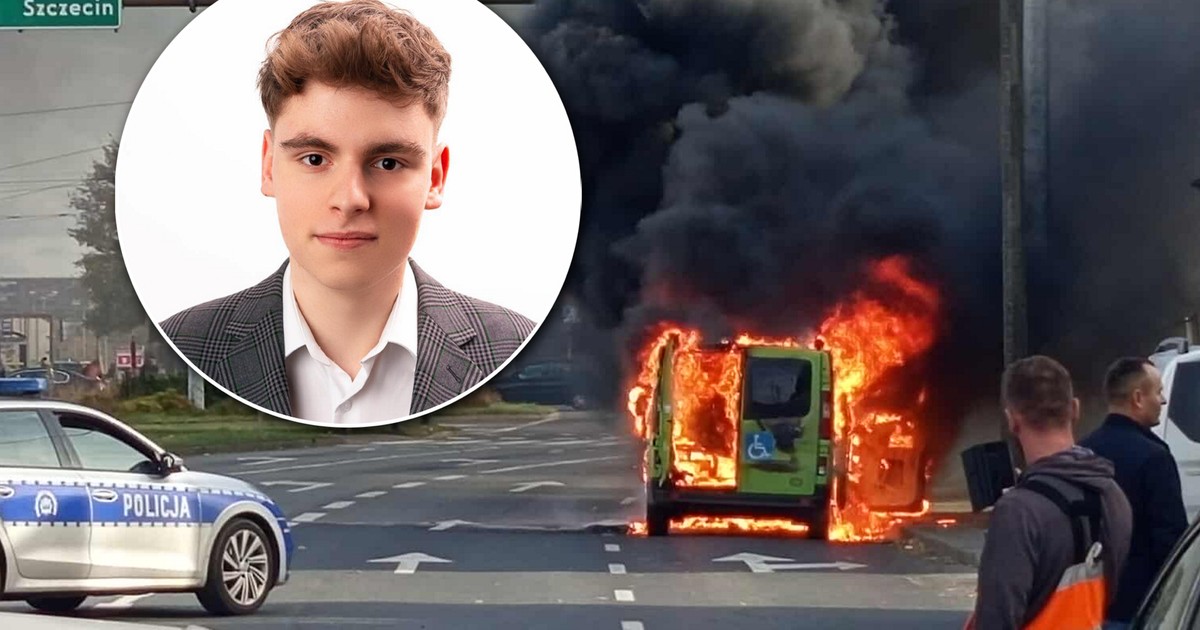 Radni i wiceburmistrz uciekli z płonącego busa."Najpierw poczuliśmy dziwny zapach"