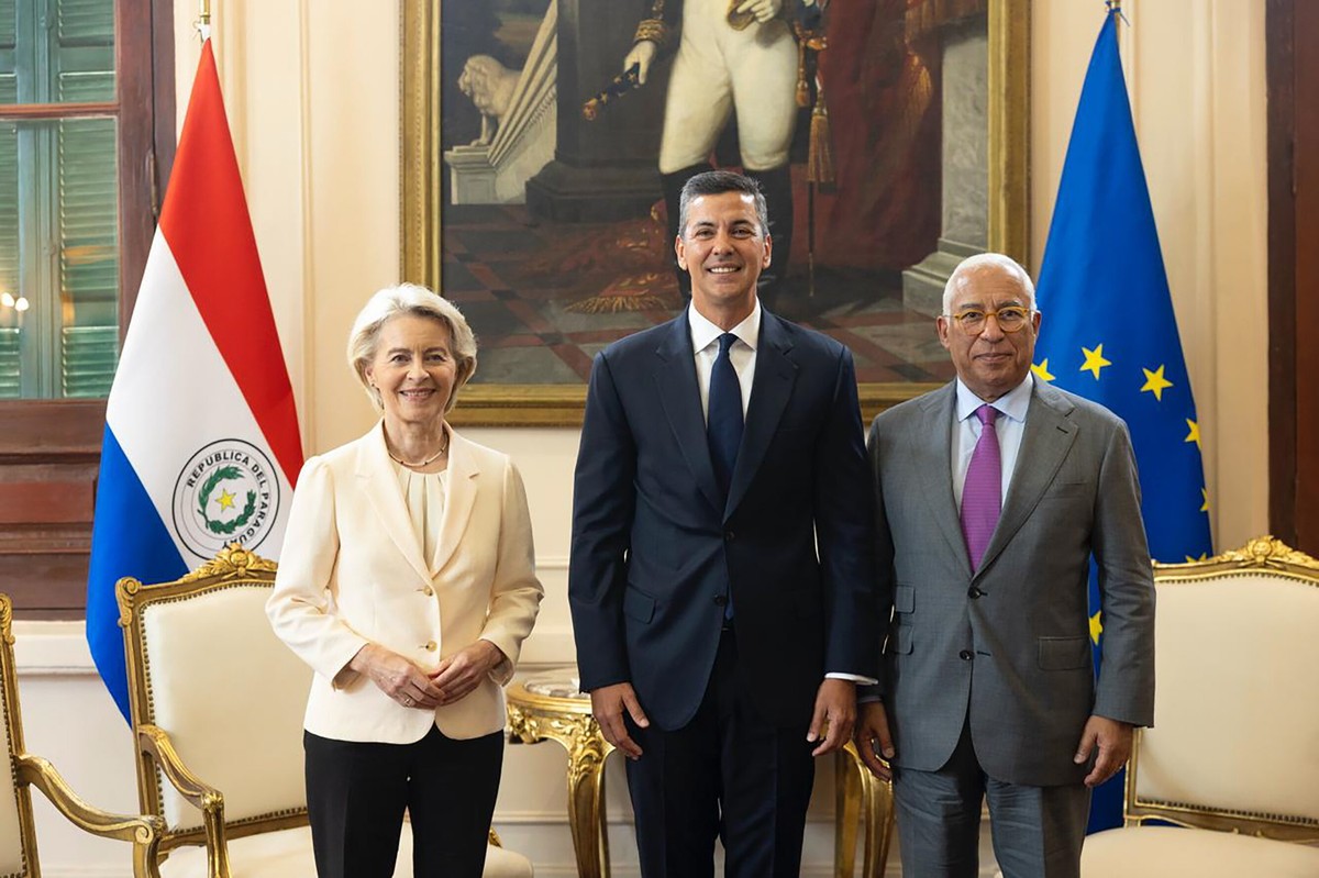 EU leaders meet Paraguay president ahead of EU Mercosur signing in Asuncion, Paraguay