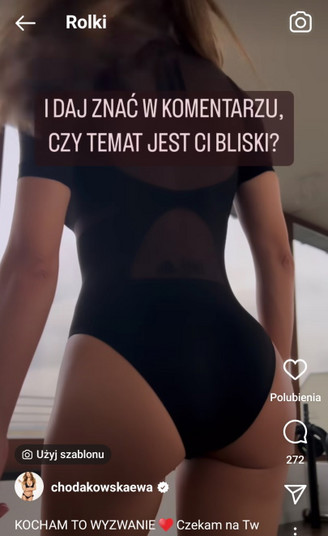 Widok rolki zamieszczonej na profilu Ewy Chodakowskiej na Instagramie