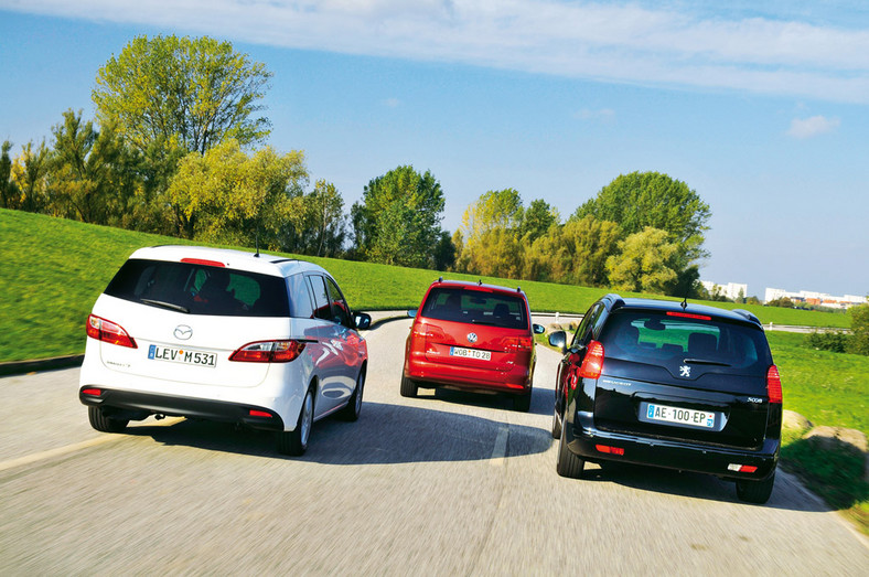 Debiutanci dla rodziny: Mazda 5 kontra Peugeot 5008 i Volkswagen Touran