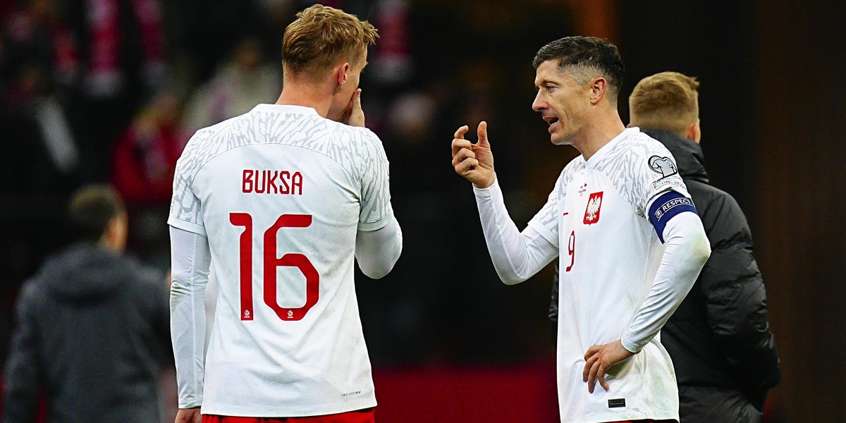 Adam Buksa i Robert Lewandowski.