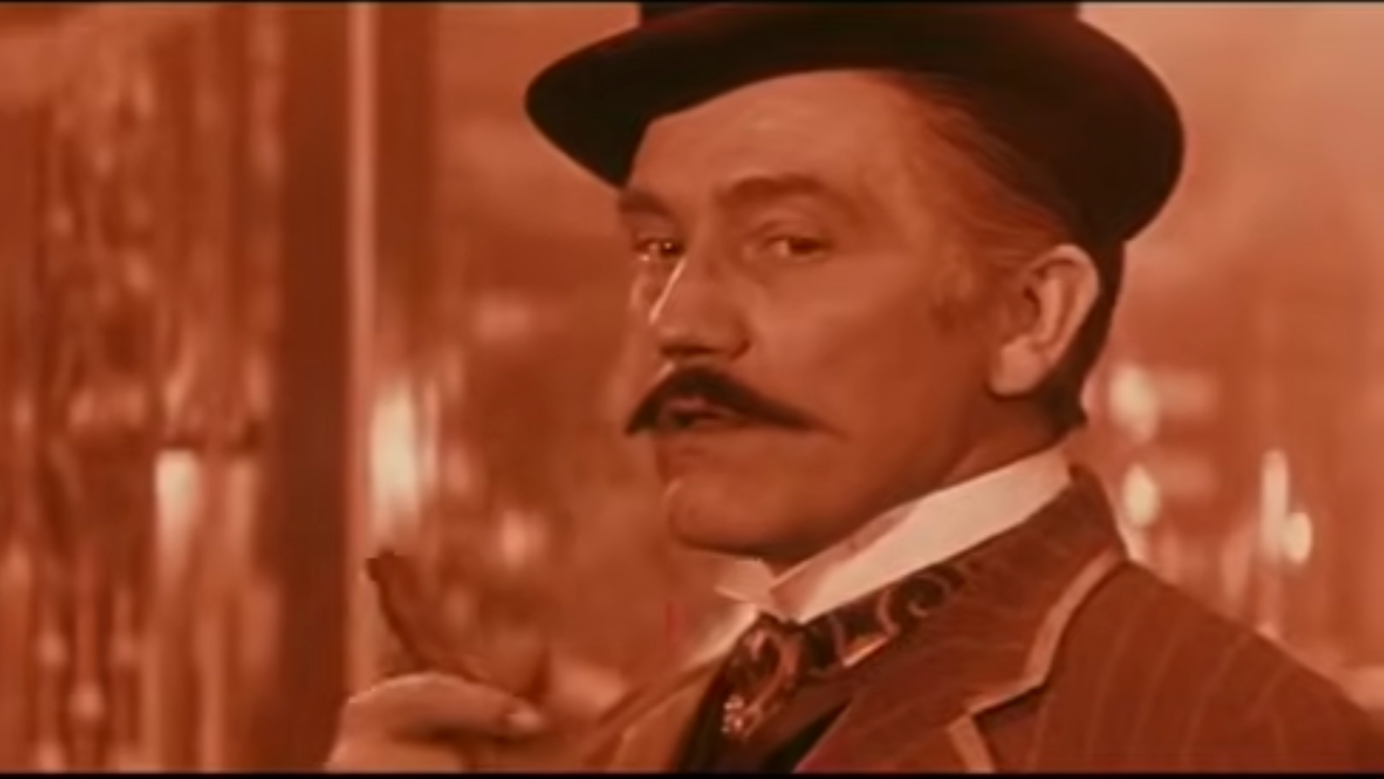 Český herec Rudolf Deyl mladší vo filme Limonádový Joe aneb Koňská opera. 