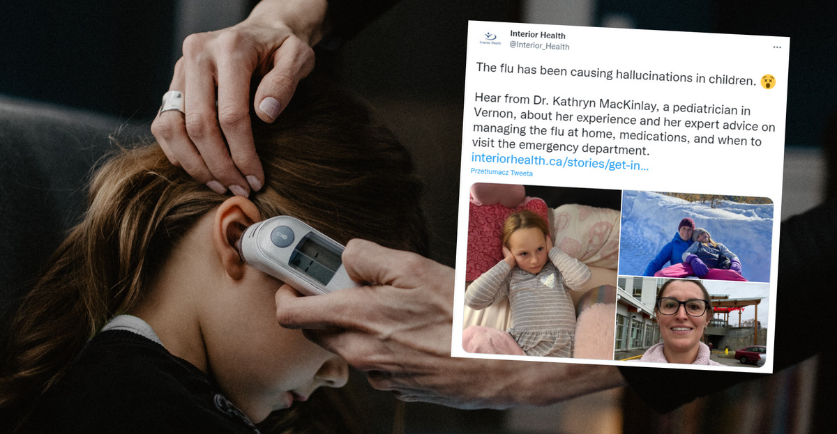 Halucynacje u dzieci to objaw grypy (screenshot/Twitter/@Interior_Health)
