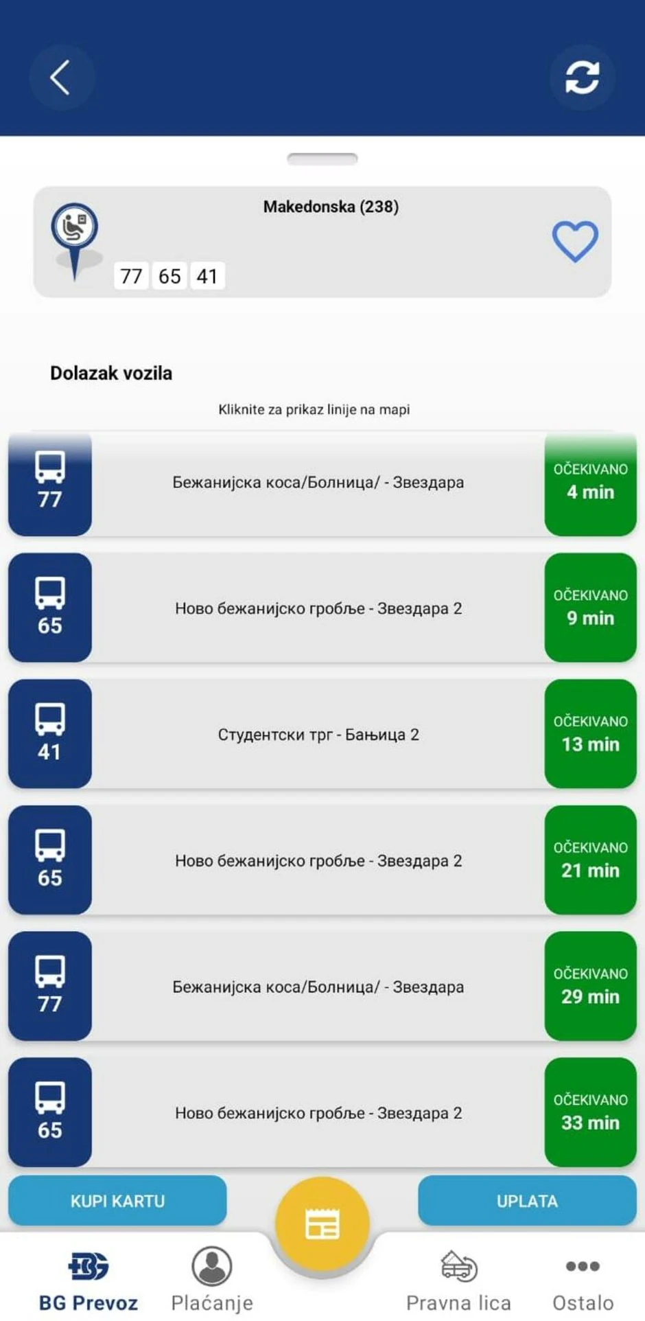 Aplikacija za prevoz pokazuje kada stiže autobus