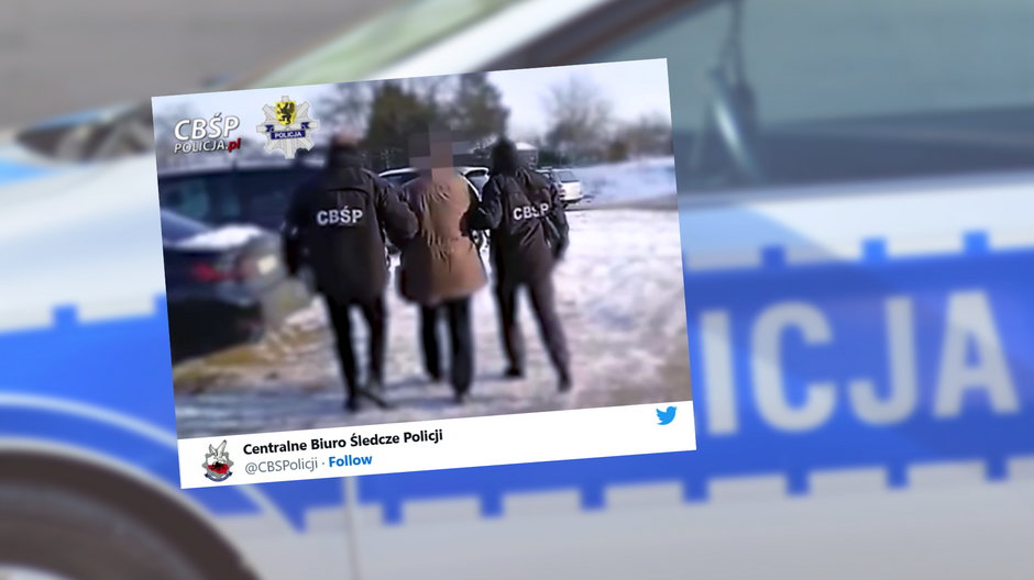 Policja zatrzymała podejrzanego o chęć pozbawienia życia policjanta (fot. screen z twitter.com/CBSPolicji)