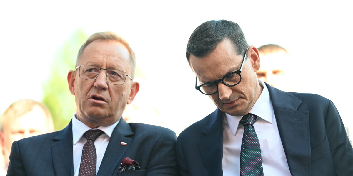 Robert Telus i Mateusz Morawiecki.