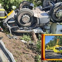 Tótágast állt egy betonkeverő Csopaknál - mentőhelikopter ment a söfőrjéért