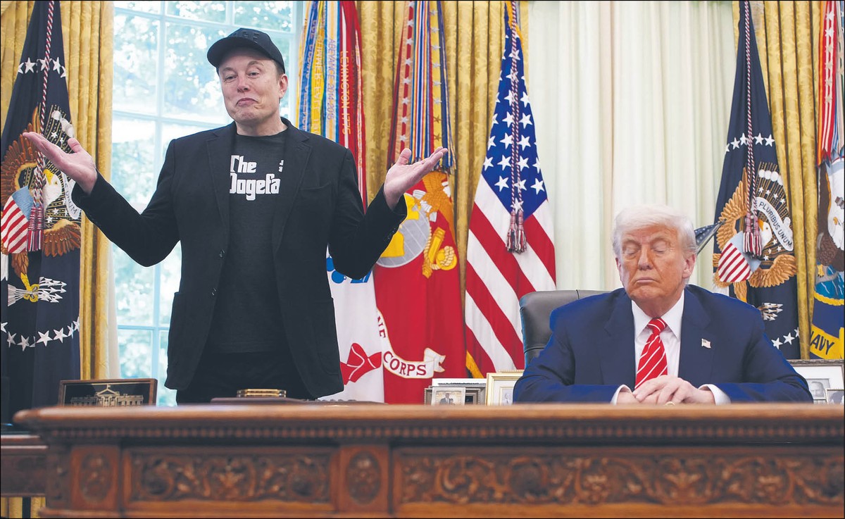 Elon Musk i Donald Trump w Białym Domu