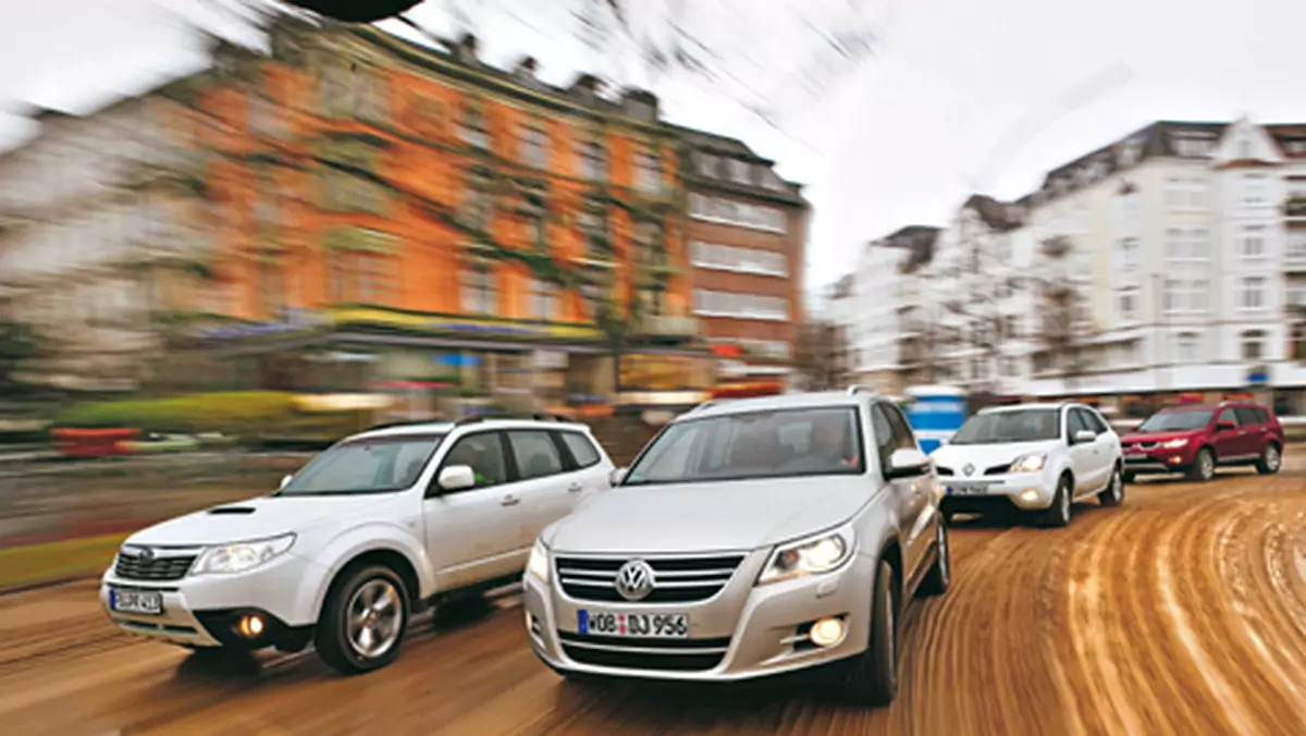 Subaru Forester kontra VW Tiguan, Renault Koleos i Mitsubishi Outlander - Czyli SUV-y na terenie miasta