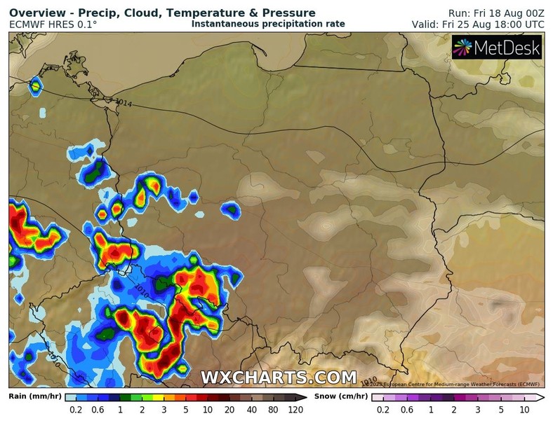 Wraz z wysoką temperaturą ponownie zaczną tworzyć się burze