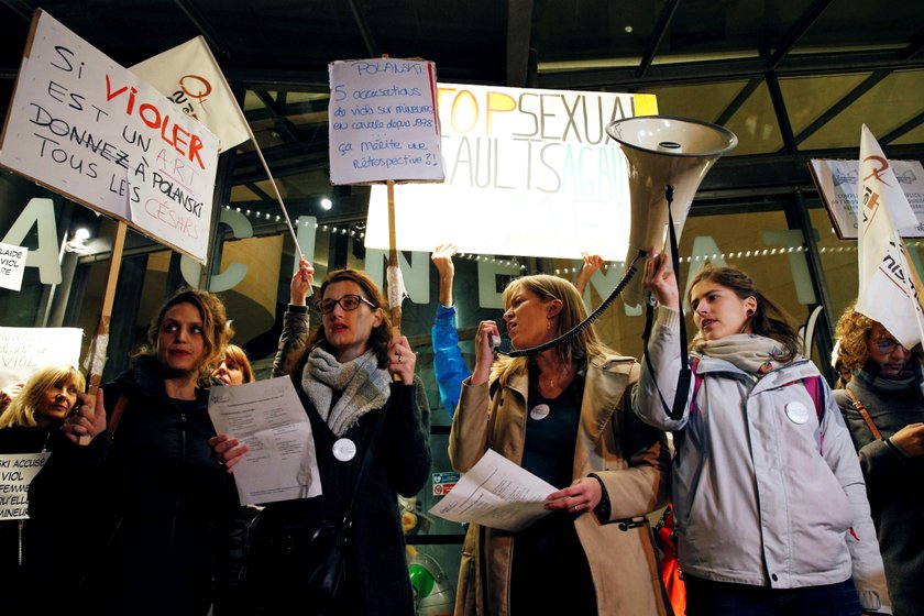 Demonstracja kobiet przeciwko Romanowi Polańskiemu