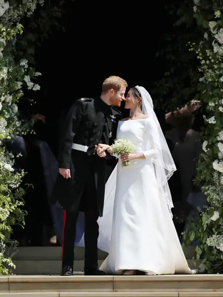 Suknia ślubna Meghan Markle Fot.  Jane Barlow - WPA Pool/Getty Images