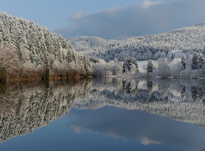 Świeży śnieg spadł w maju w Niemczech