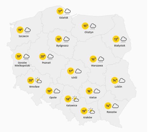 Prognoza pogody na środę 20.10.2021 r.