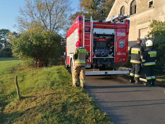 Pożar domu w Jeninku