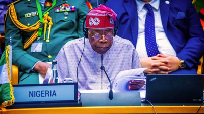 President Bola Tinubu representing Nigeria in an international meeting. [Presidency]