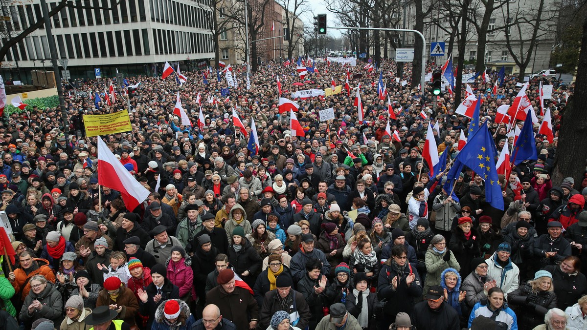 uczestnicy demonstracji