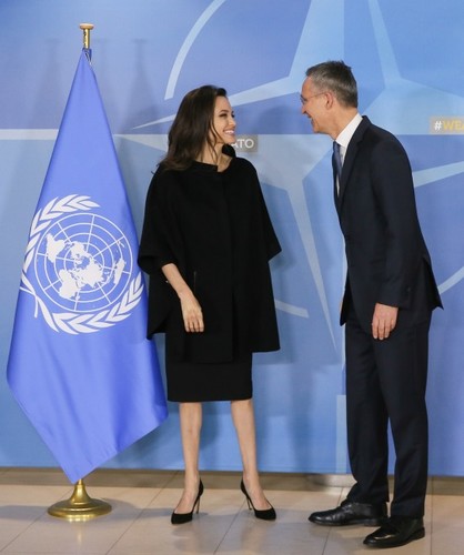 Angelina Jolie i Jens Stoltenberg