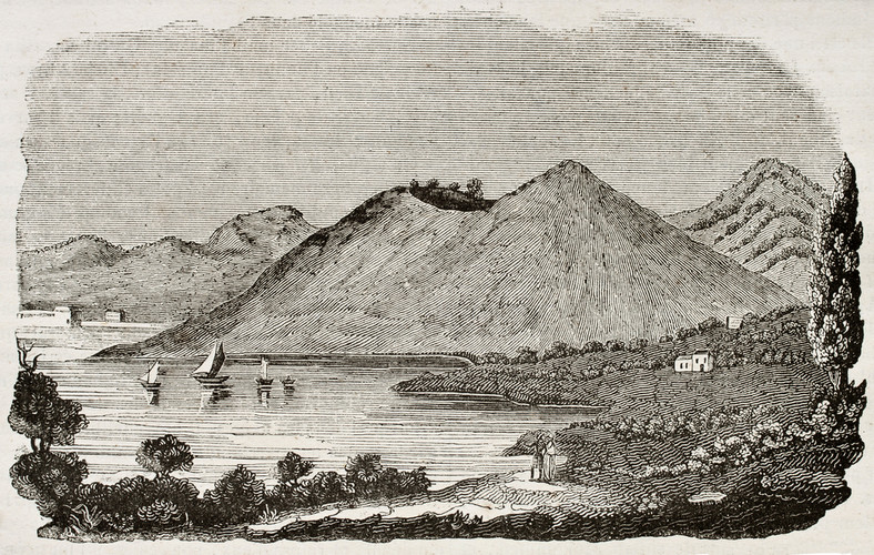 Monte Nuovo na rycinie z pisma "Magasin Pittoresque", Paryż, 1840