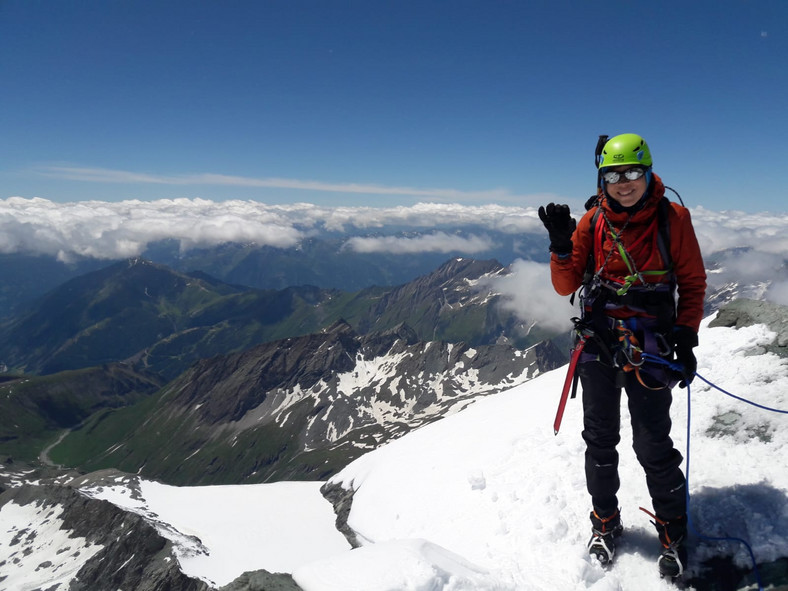 Dorota Rasińska-Samoćko podczas wyprawy na Mont Blanc w 2020 r.