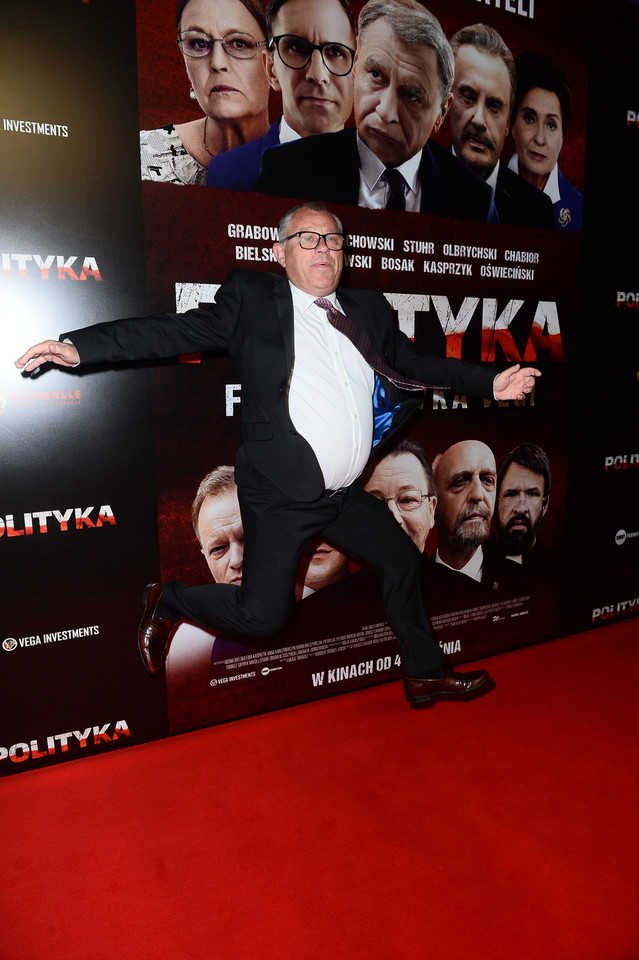 Tadeusz Chudecki na premierze filmu "Polityka"