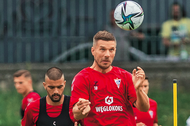 Trening Lukasa Podolskiego z Górnikiem Zabrze, 9 lipca 2021 r.
