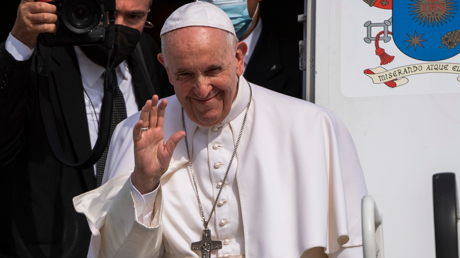 Pápež František počas oficiálnej návštevy Slovenska v roku 2021.