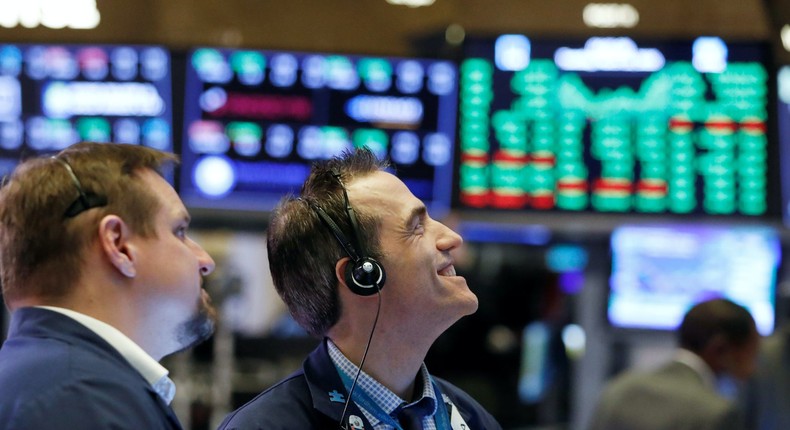 Traders work on the floor of the New York Stock Exchange (NYSE) in New York City, New York, U.S., March 10, 2020.Andrew Kelly/Reuters