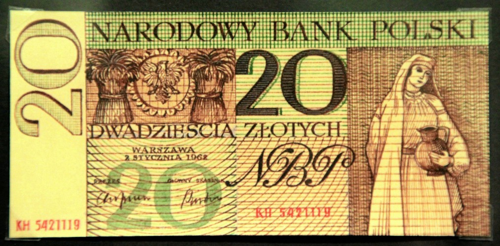 Banknoty polskie. Projektant i grafik ANDRZEJ HEIDRICH