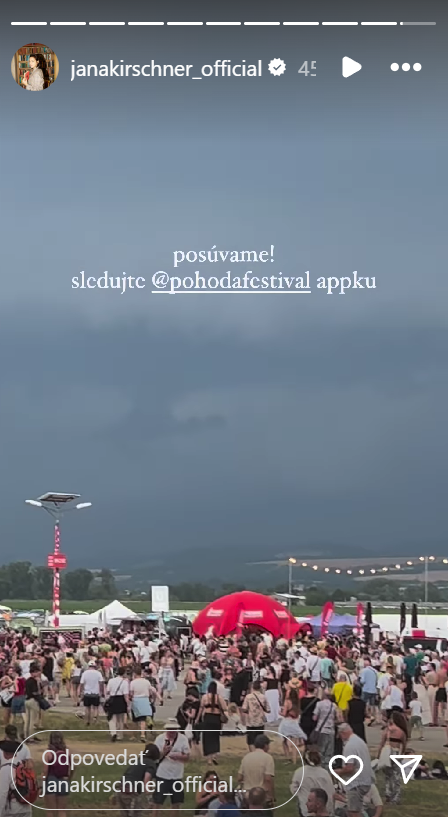 Pohodu prerušila búrka.