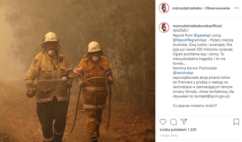 Marta Żmuda Trzebiatowska na Instagramie