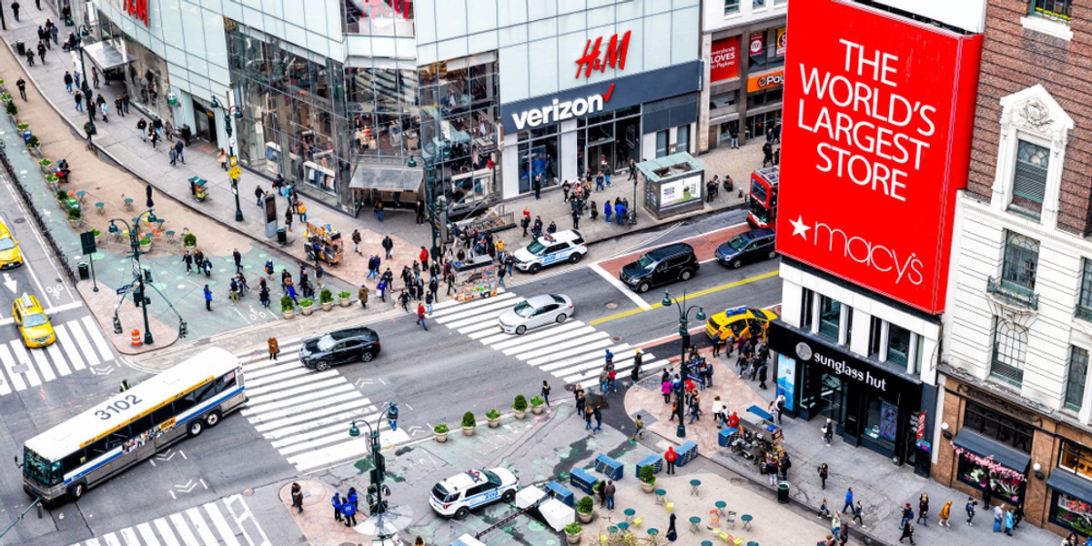 Największy sklep Macy's jest w Nowym Jorku