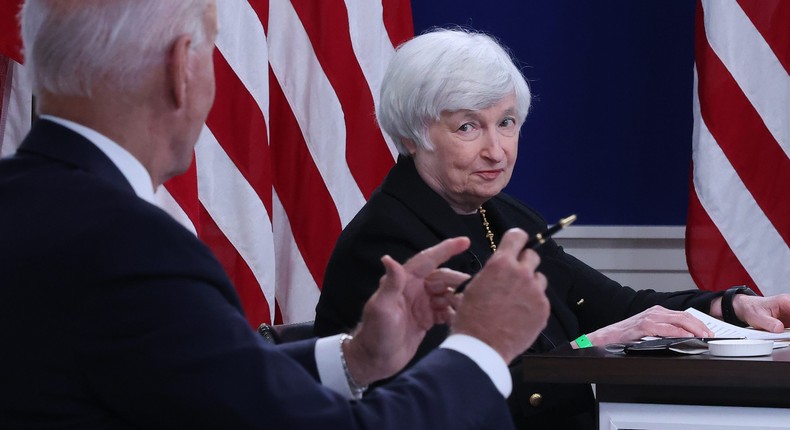 Treasury Secretary Janet Yellen and President Joe BidenChip Somodevilla/Getty Images