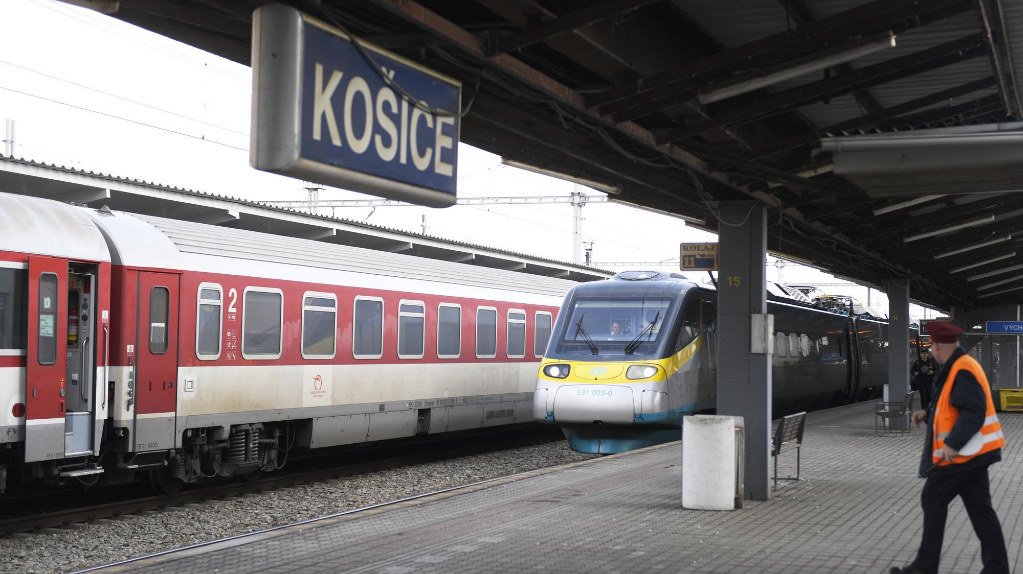 Železničná stanica v Košiciach.