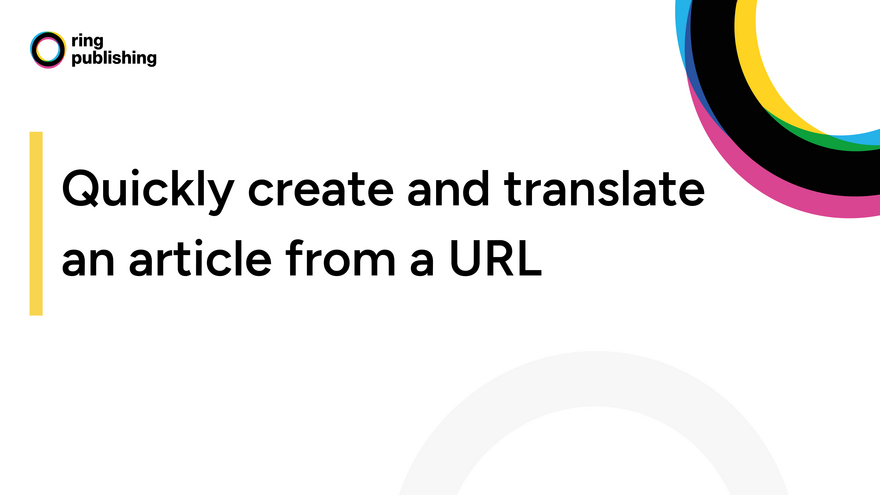 Creating article from existing URL - AI Content Creation Assistant