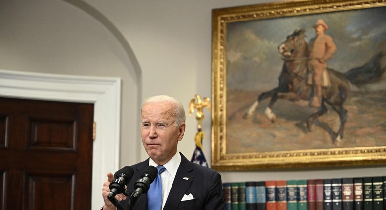 US President Joe Biden.BRENDAN SMIALOWSKI/AFP via Getty Images