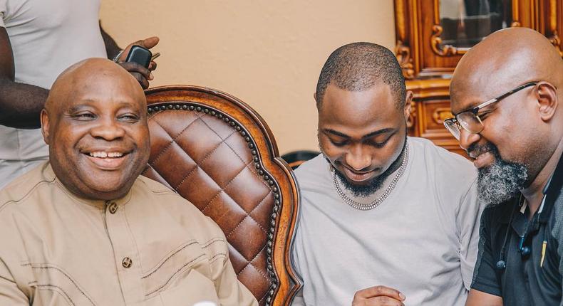 Senator Ademola Adeleke, Davido and Dele Adeleke [Fortune]