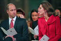 Kate Middleton i książę William na koncercie "Royal Carols: Together At Christmas" w Opactwie Westminsterskim w Londynie
