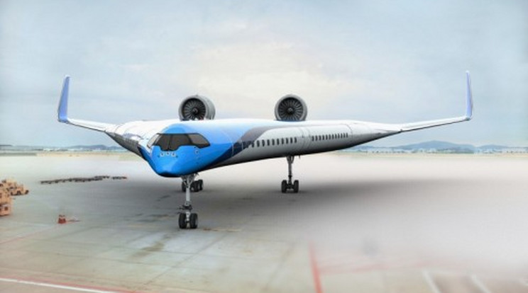 A jobb vagy a bal szárnyban ülnénk inkább a Flying V-ben? / Fotó: KLM