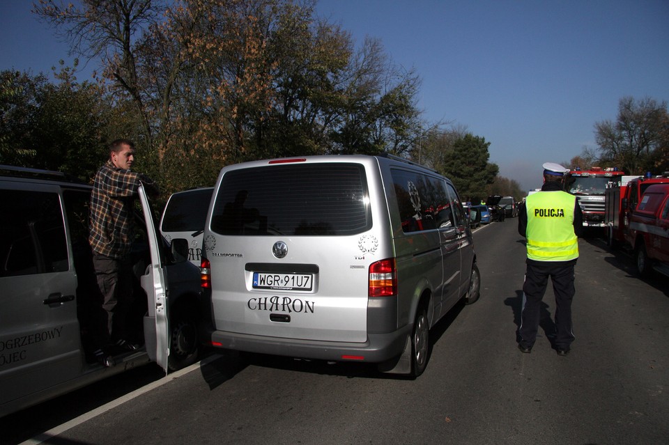 Wypadek w Nowym Mieście, fot. Paweł Polak/PAP