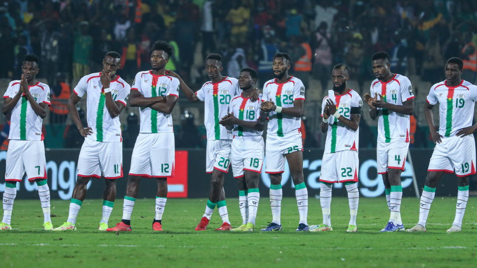 Reprezentacja Burkina Faso podczas meczu Pucharu Narodów Afryki